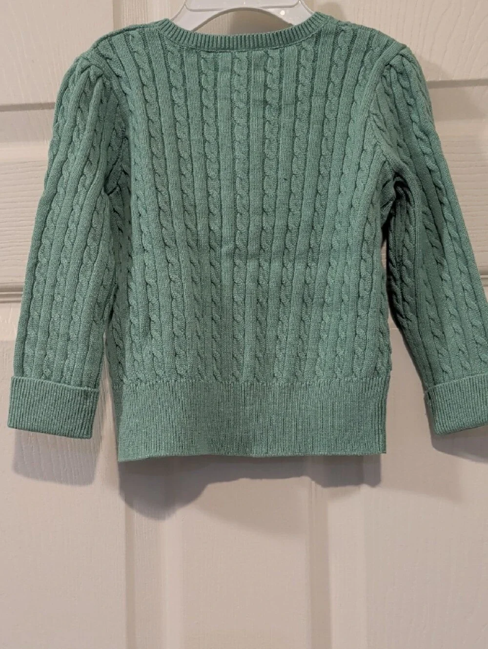 Ralph Lauren Celadon Mini-Cable 100% Cotton Cardigan New with Tags